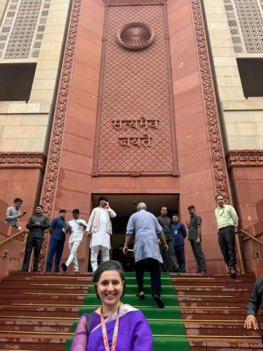 Sagarika Ghose's first day in parliament
